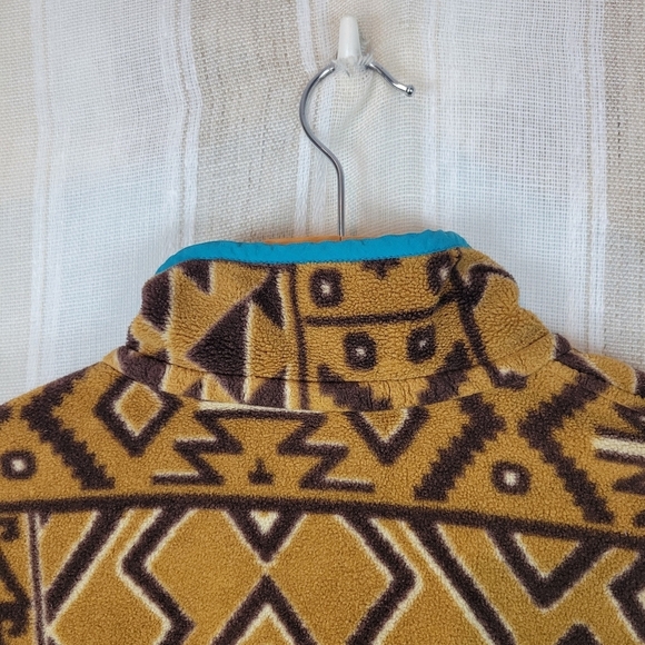 Patagonia Synchilla Snap T Pullover Fleece Montana Sieta Brown Aztec Size Medium - Picture 10 of 11